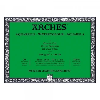 Arches Μπλοκ Ακουαρέλας Cold Pressed (Λεπτόκοκκο) 300gr 26x36cm 20 φύλλων
