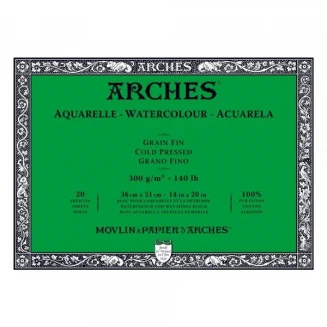 Arches Μπλοκ Ακουαρέλας Cold Pressed (Λεπτόκοκκο) 300gr 36x51cm 20 φύλλων