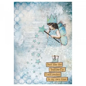 Stamperia Ριζόχαρτο Decoupage A4 (21x29,7cm) Blue Stars Magic Wand