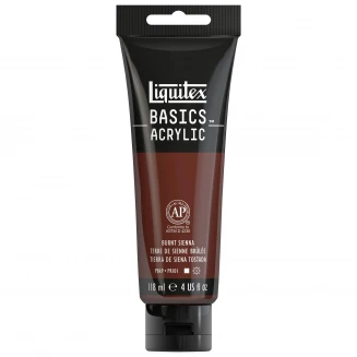 Liquitex Basics 118ml Acrylic 127 Burnt Sienna Series 1