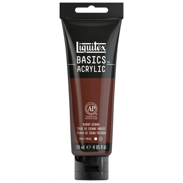 Liquitex Basics 118ml Acrylic 127 Burnt Sienna Series 1