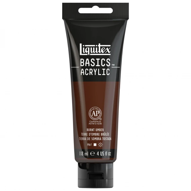 Liquitex Basics 118ml Acrylic 128 Burnt Umber Series 1