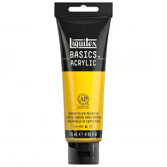 Liquitex Basics 118ml Acrylic 830 Cadmium Yellow Medium Hue Series 1