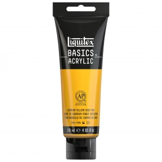 Liquitex Basics 118ml Acrylic 163 Cadmium Yellow Deep Hue Series 1