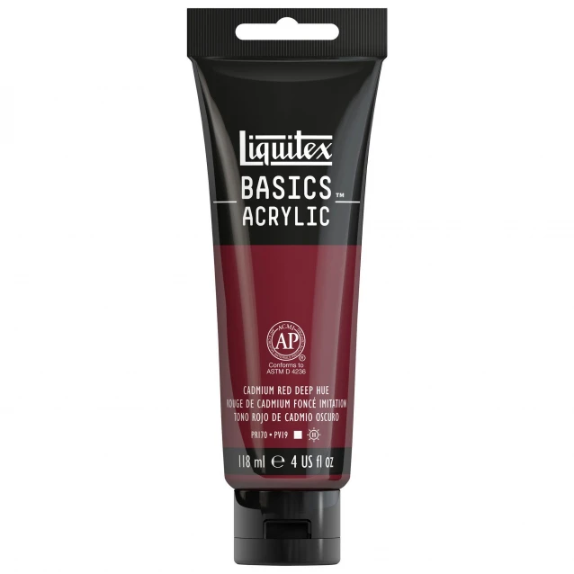 Liquitex Basics 118ml Acrylic 311 Cadmium Red Deep Hue Series 1