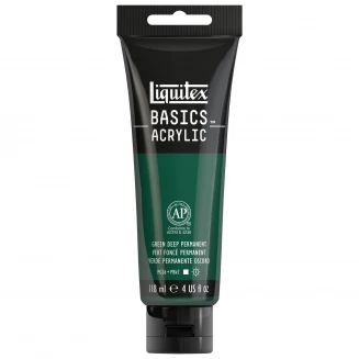 Liquitex Basics 118ml Acrylic 350 Green Deep Permanent Series 1