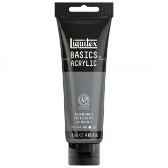 Liquitex Basics 118ml Acrylic 599 Neutral Grey No.5 Series 1