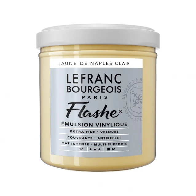 Lefranc & Bourgeois 125ml Flashe Acrylic 887 Naples Yellow Light Series 1