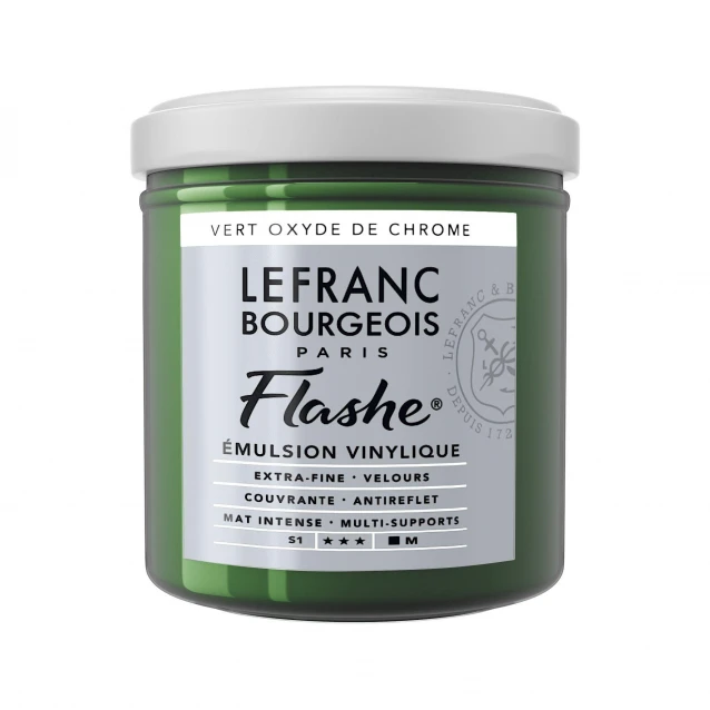 Lefranc & Bourgeois 125ml Flashe Acrylic 542 Green Oxide Chrome Series 1