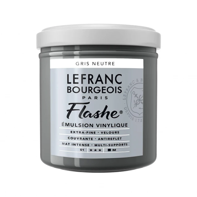 Lefranc & Bourgeois 125ml Flashe Acrylic 258 Neutral Grey Series 1