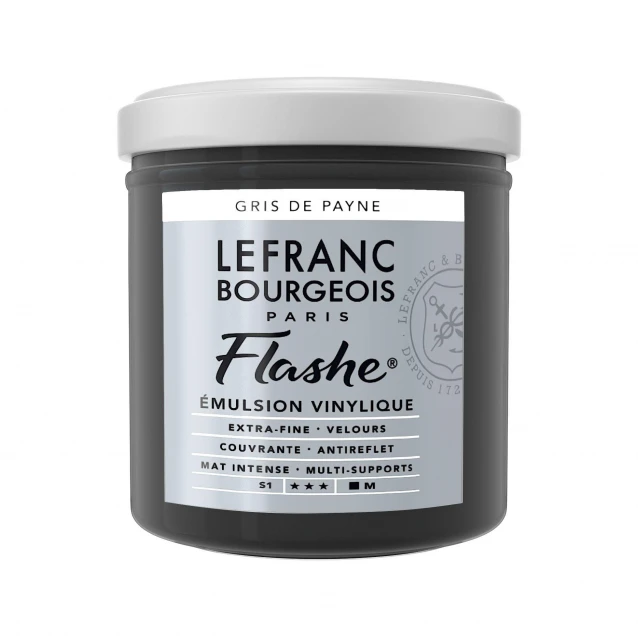 Lefranc & Bourgeois 125ml Flashe Acrylic 261 Paynes Grey Series 1