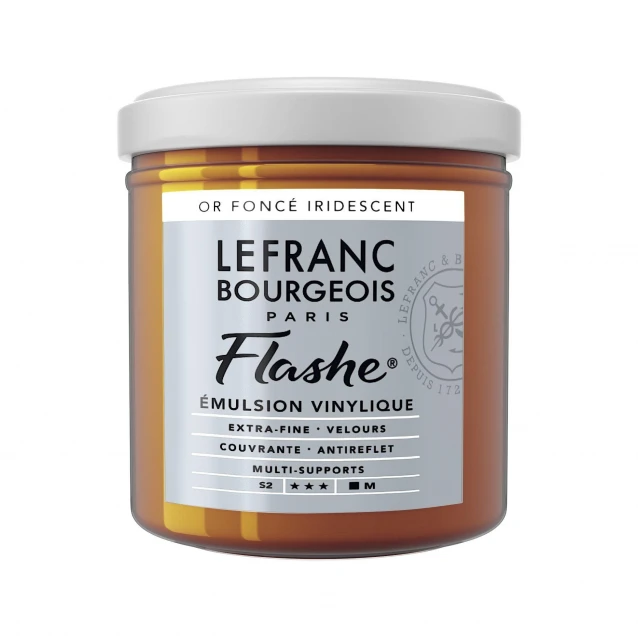 Lefranc & Bourgeois 125ml Flashe Acrylic 835 Iridescent Deep Gold Series 2