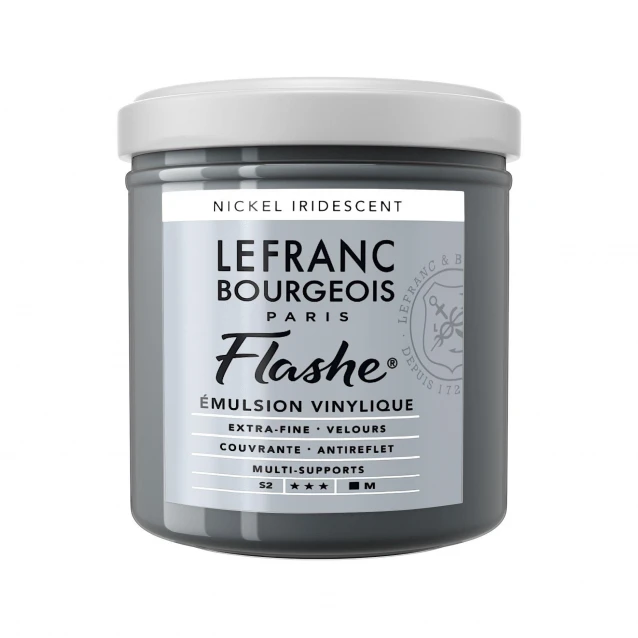 Lefranc & Bourgeois 125ml Flashe Acrylic 833 Iridescent Nickel Series 2