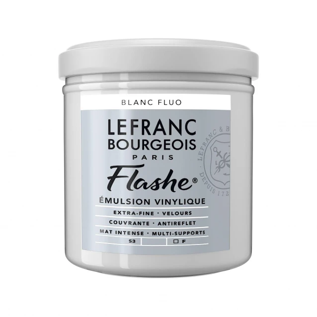Lefranc & Bourgeois 125ml Flashe Acrylic 818 Fluorescent White Series 3