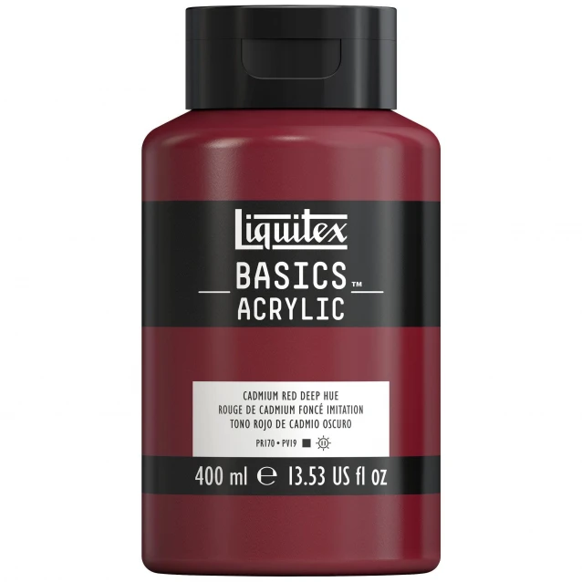 Liquitex Basics 400ml Acrylic 311 Cadmium Red Deep Hue Series 1