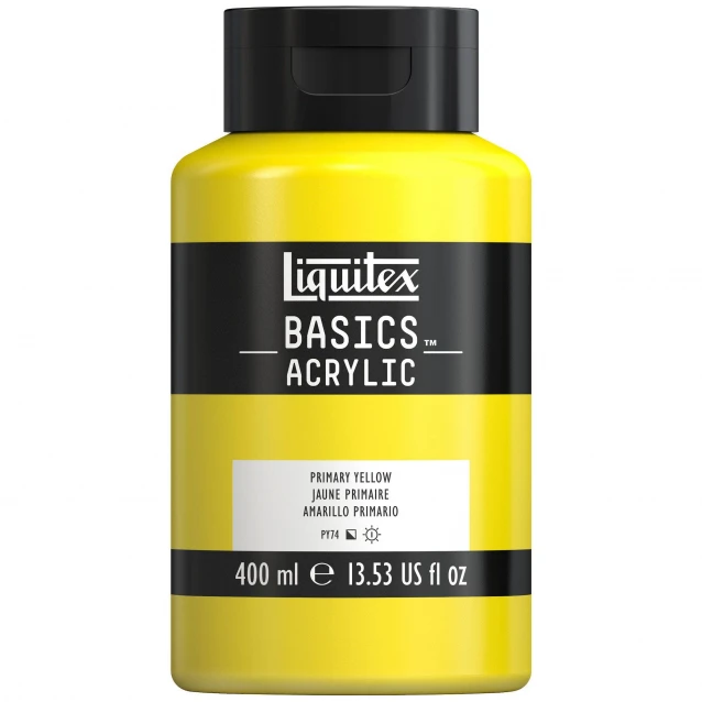Liquitex Basics 400ml Acrylic 410 Primary Yellow Series 1