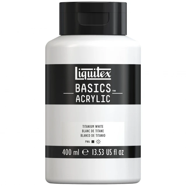Liquitex Basics 400ml Acrylic 432 Titanium White Series 1