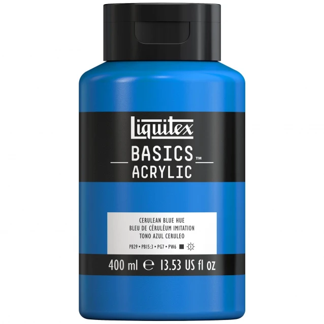 Liquitex Basics 400ml Acrylic 470 Cerulean Blue Hue Series 1
