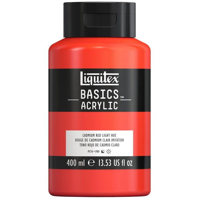 Liquitex Basics 400ml Acrylic 510 Cadmium Red Light Series 1