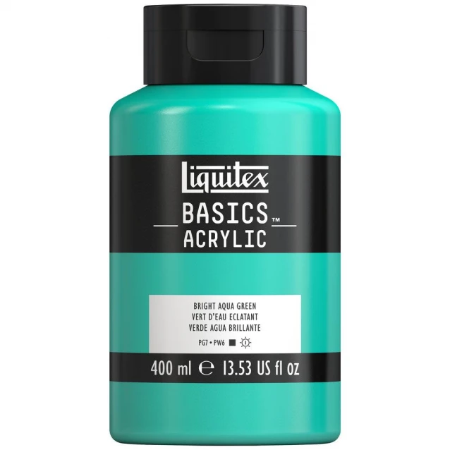 Liquitex Basics 400ml Acrylic 660 Bright Aqua Green Series 1