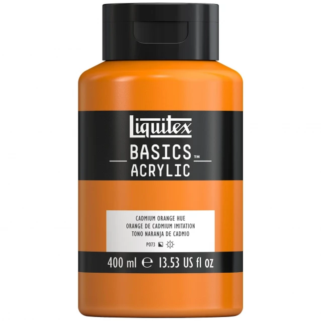 Liquitex Basics 400ml Acrylic 720 Cadmium Orange Hue Series 1