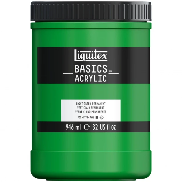 Liquitex Basics 946ml Acrylic 312 Green Light Permanent Series 1
