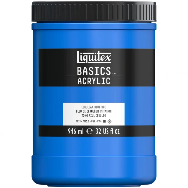 Liquitex Basics 946ml Acrylic 470 Cerulean Blue Hue Series 1