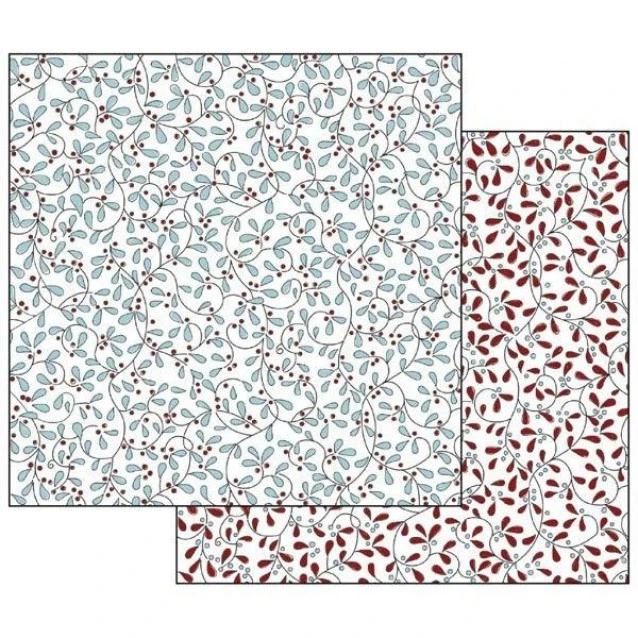 Stamperia Χαρτί Scrapbooking 30,5x30,5cm Διπλής Όψης Texture Turquoise Red
