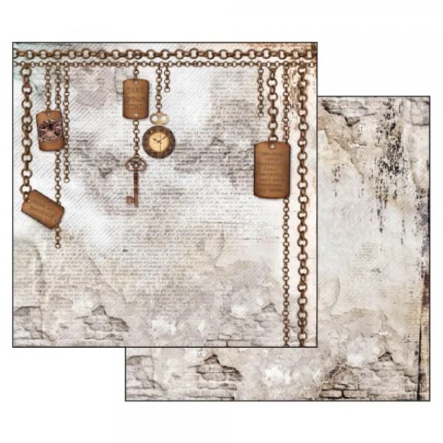 Stamperia Χαρτί Scrapbooking 30,5x30,5cm Διπλής Όψης Clockwise Chains And Keys