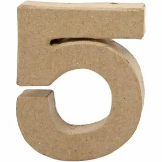 Χάρτινο Νούμερο 10cm “5”