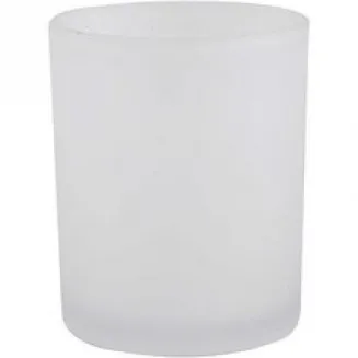 Γυάλινο Κηροπήγιο Ματ Στρογγυλό 6cm