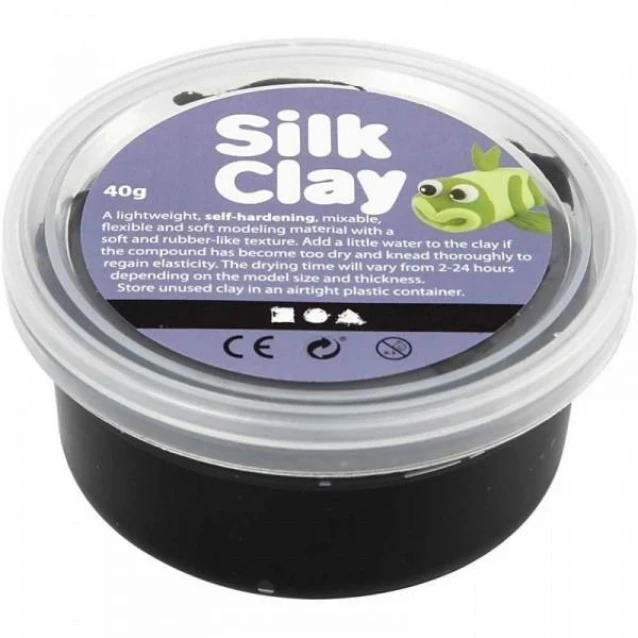 Πλαστοζυμαράκι Silk Clay 40gr Μαύρο