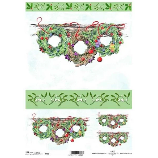 Itd. Collection Ριζόχαρτο Decoupage A4 (21x29,7cm) Christmas Decorations