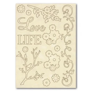 Stamperia Ξύλινο Σχήμα A5 (14,8Χ21cm) Love & Life