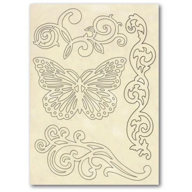 Stamperia Ξύλινο Σχήμα A5 (14,8Χ21cm) Πεταλούδες & Μπορντούρες