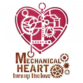 Stamperia Stencil D 20x15cm Mechanical Heart