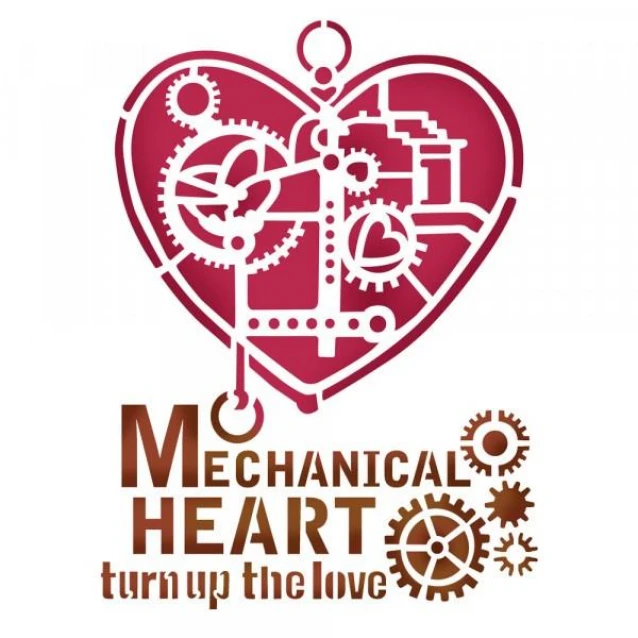 Stamperia Stencil D 20x15cm Mechanical Heart