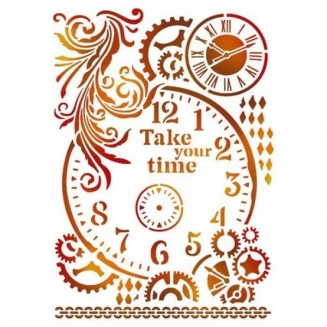 Stamperia Stencil G 21x29,7cm Take Your Time