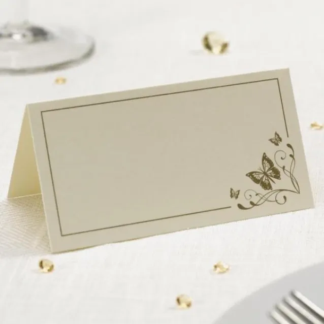 Neviti 50 Καρτάκια Θέσεων Elegant Butterfly Χρυσό