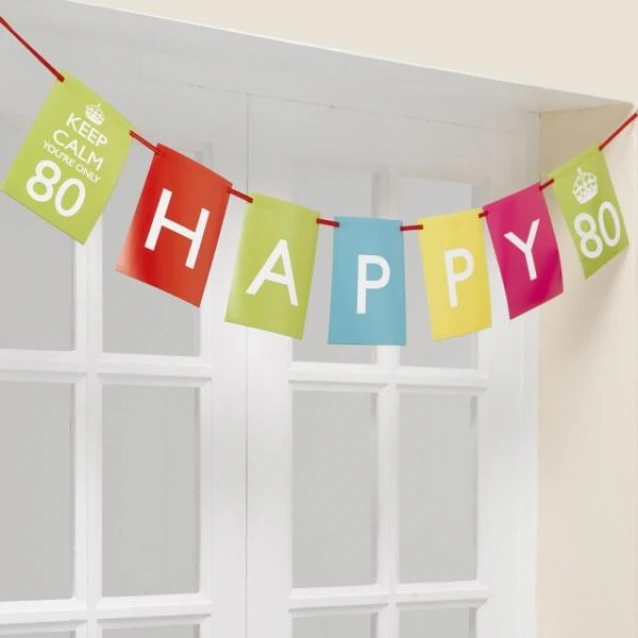 Neviti Γιρλάντα με επιλογή ηλικίας Keep Calm You’re Only 60/70/80