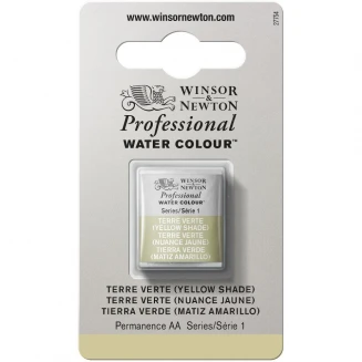 Winsor & Newton Half Pan Ακουαρέλας Professional 638 Terre Verte (Yellow Shade) Series 1