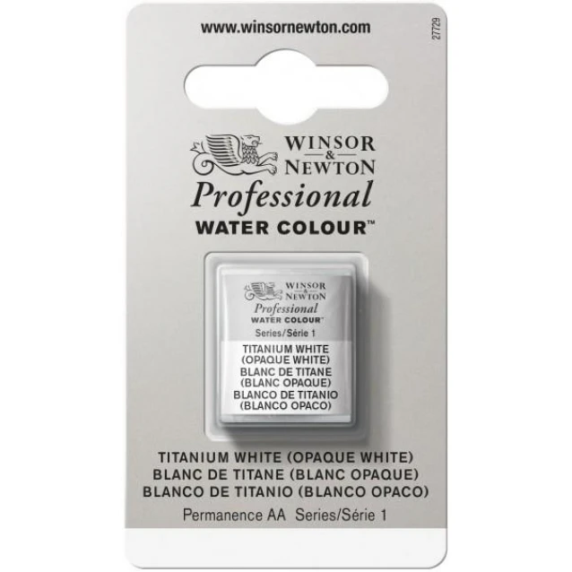 Winsor & Newton Half Pan Ακουαρέλας Professional 644 Opaq Titanium White Series 1