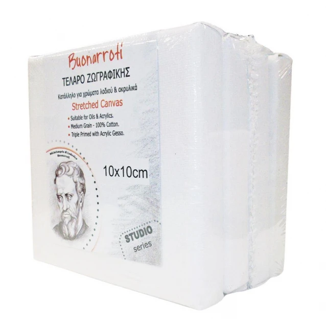 Buonarroti 4 Τελάρα Ζωγραφικής 10x10cm με βαμβακερό καμβά FSC