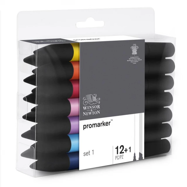 Winsor & Newton 12+1 Μαρκαδόροι Promarker Set 1