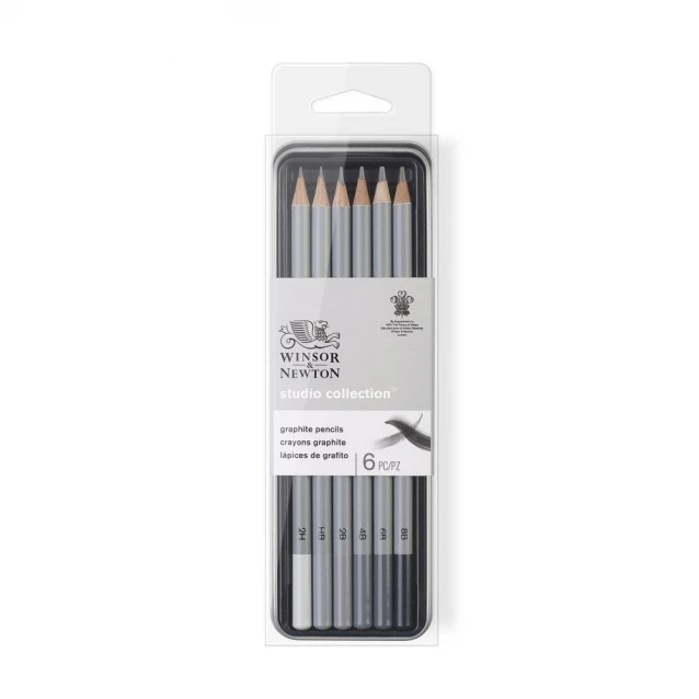Winsor & Newton Μεταλλική Κασετίνα 6 Μολύβια Σχεδίου Studio Collection