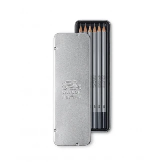 Winsor & Newton Μεταλλική Κασετίνα 6 Μολύβια Σχεδίου Studio Collection