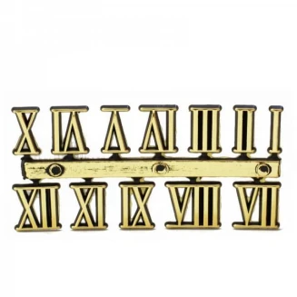 Πλαστικοί Αυτοκόλλητοι Λατινικοί Αριθμοί Ρολογιού Antique Gold (ύψος 15mm)