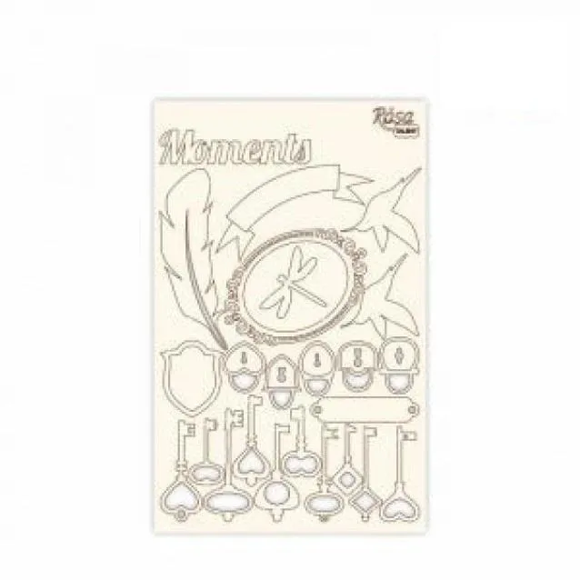 Rosa ξύλινα διακοσμητικά12,6x20cm Keys