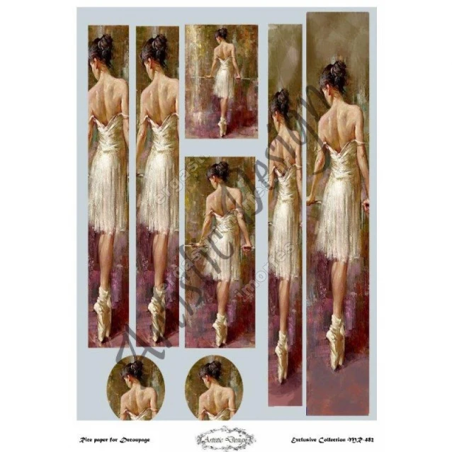 Artistic Design Ριζόχαρτο Decoupage Λαμπάδας 30x40cm MR-482