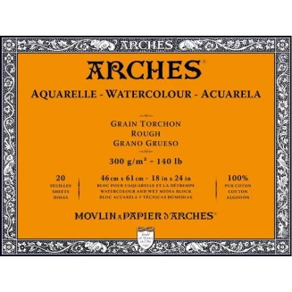 Arches Μπλοκ Ακουαρέλας Rough Grain (Τραχύ) 300gr 46x61cm 20 φύλλων